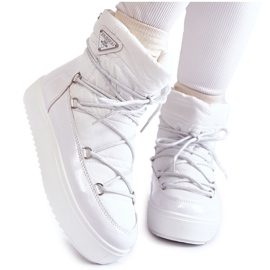 PM1 Botas femininas de neve com cadarço na moda em Carrios brancos PM1 Botas femininas de neve com cadarço na moda em Carrios brancos
