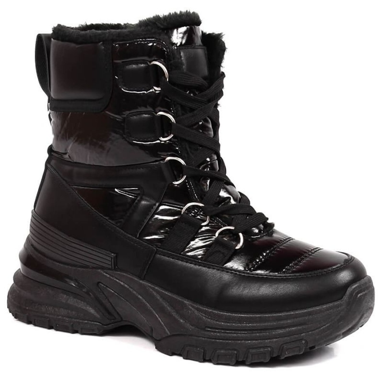 Botas de neve metálicas com atacadores Potocki W WOL117A preto