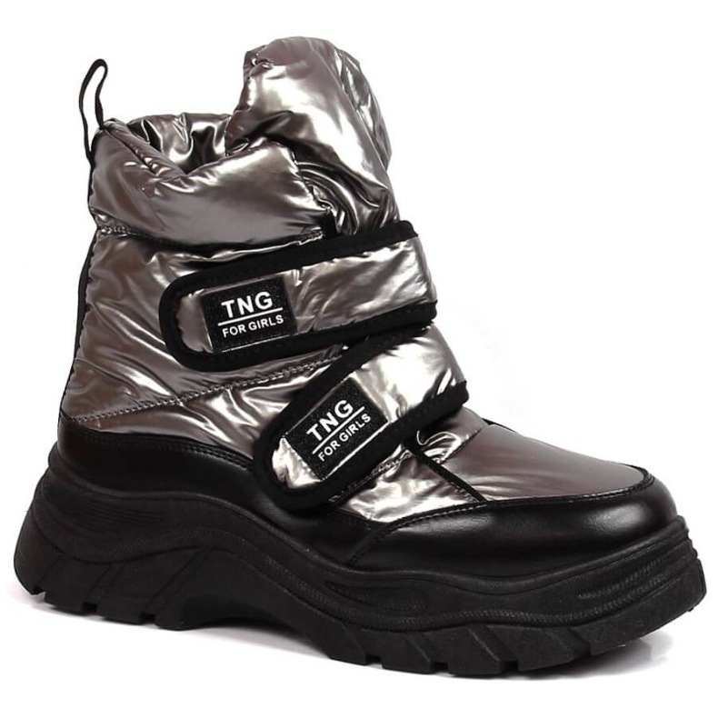 Botas de neve com velcro Potocki Jr WOL118B prata