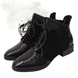 Botas isoladas com pele de cobra Filippo W PAW267A preto