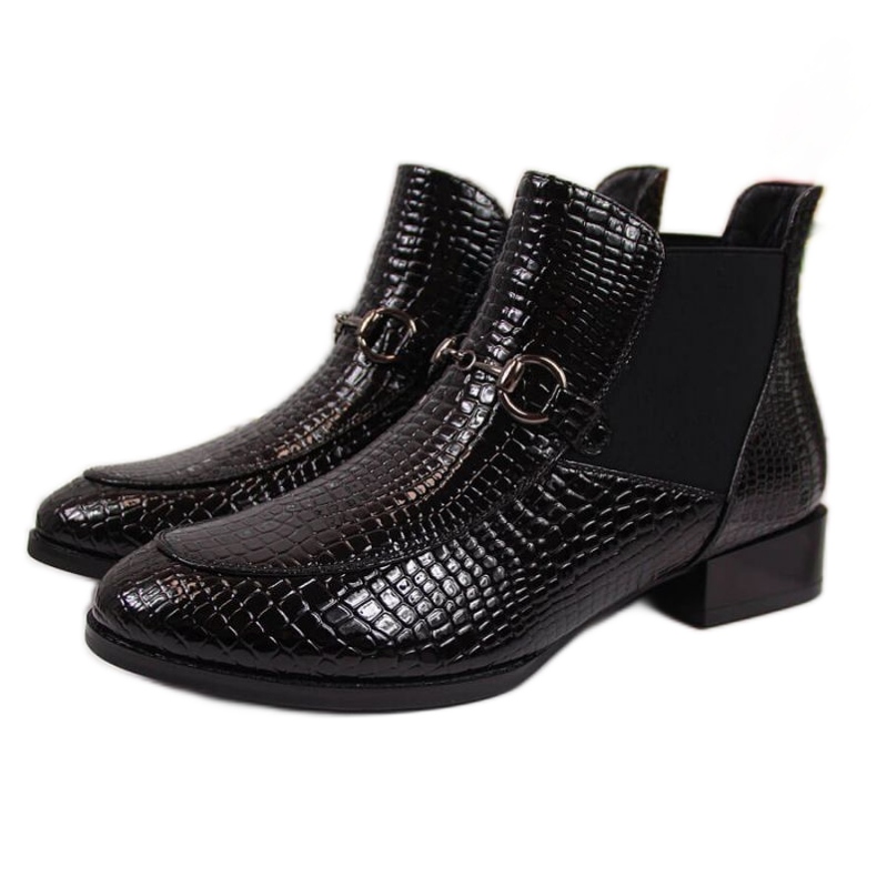 Bota Chelsea lacada Filippo W PAW269 preto