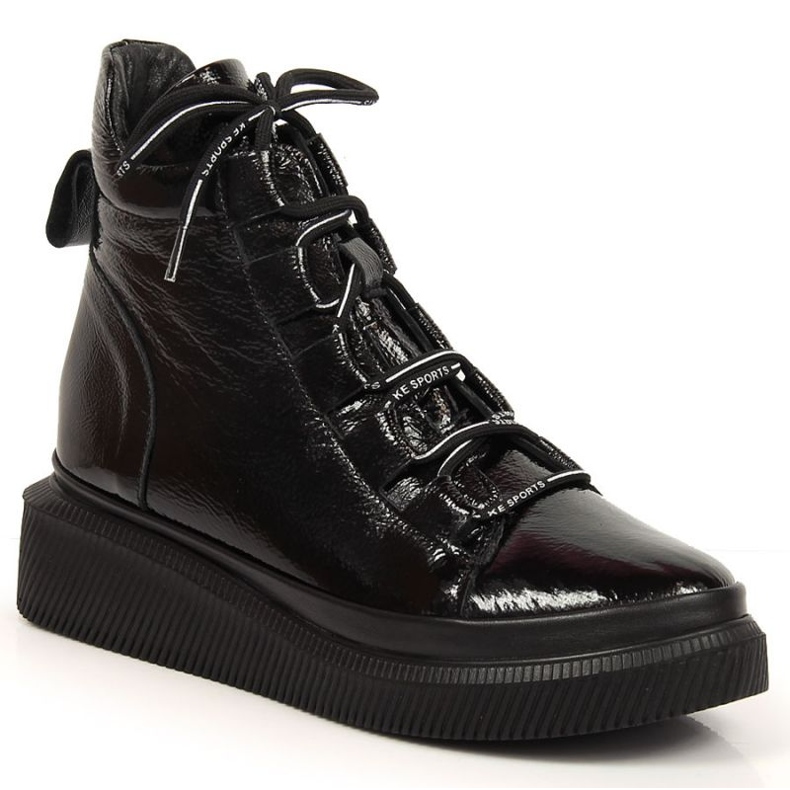 Botas isolantes lacadas em couro Artiker W HBH36 preto