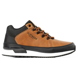 Tênis masculino de couro marrom Cruiser Bustagrip castanho