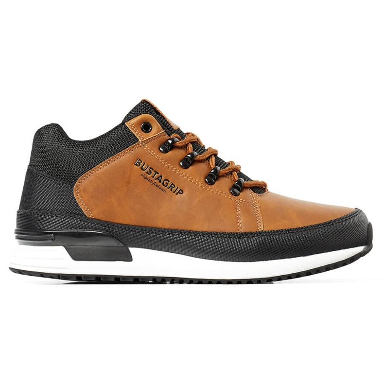 Tênis masculino de couro marrom Cruiser Bustagrip castanho