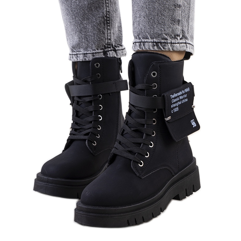 PA1 Sapatos femininos pretos de Paolo