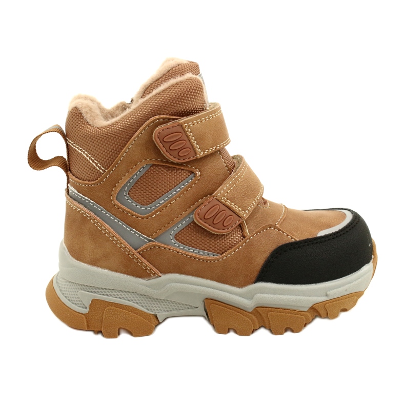 Botas Caçadores com Velcro Camel News 22DZ23-5251 bege amarelo