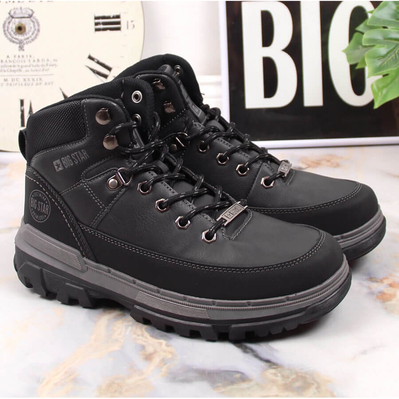 Sapatos esportivos de cano alto preto Big Star KK274222