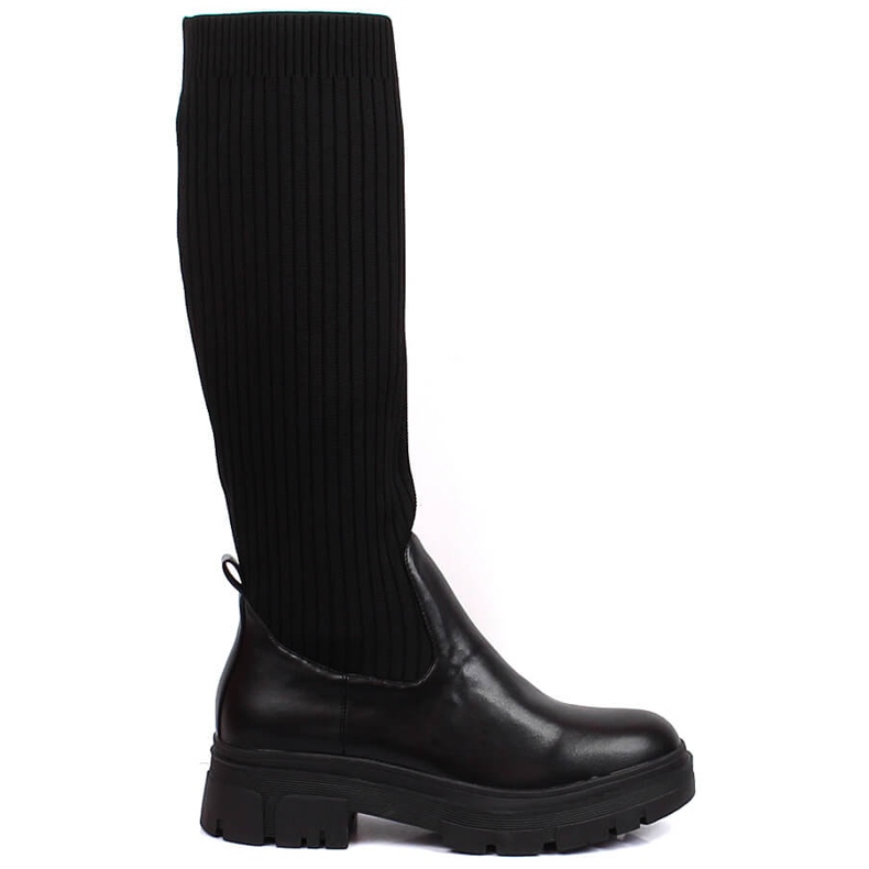 Botas quentes de mulher Filippo pretas com meia preto