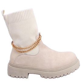 PA1 Botas com cabedal Jesse Beige flexível bege PA1 Botas com cabedal Jesse Beige flexível bege