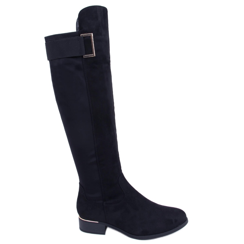 PA1 Botas de montaria femininas Lauv Black preto