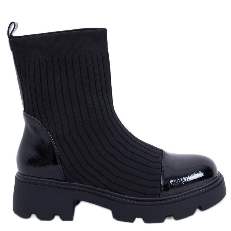PA1 Botas com cabedal flexível em Darin Black preto