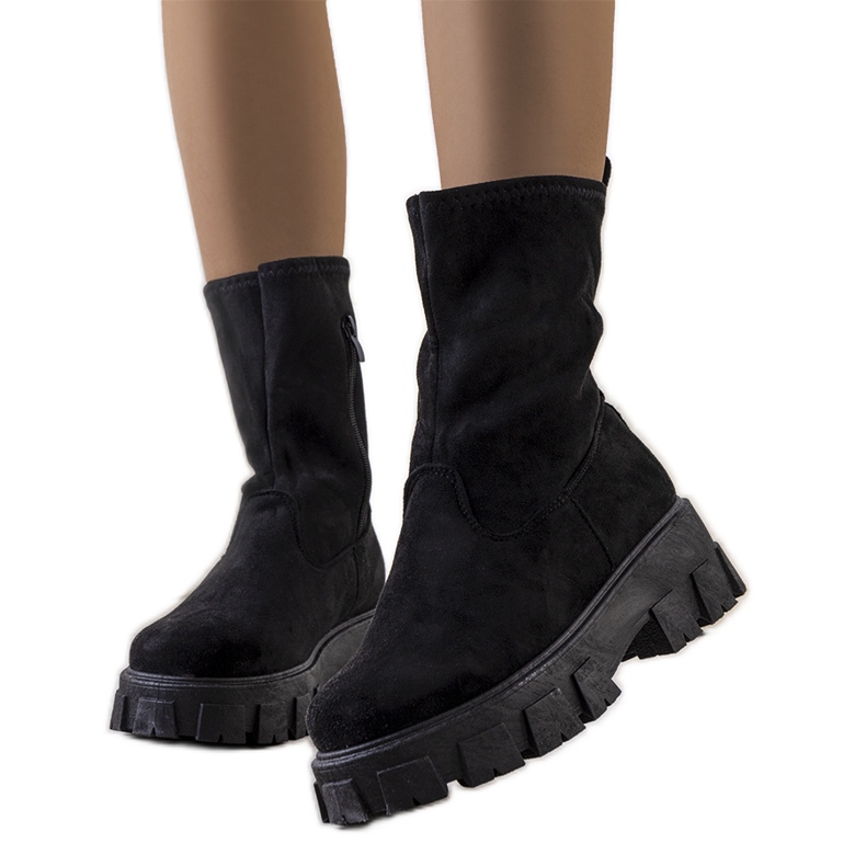 PA1 Botas pretas na plataforma Conco preto