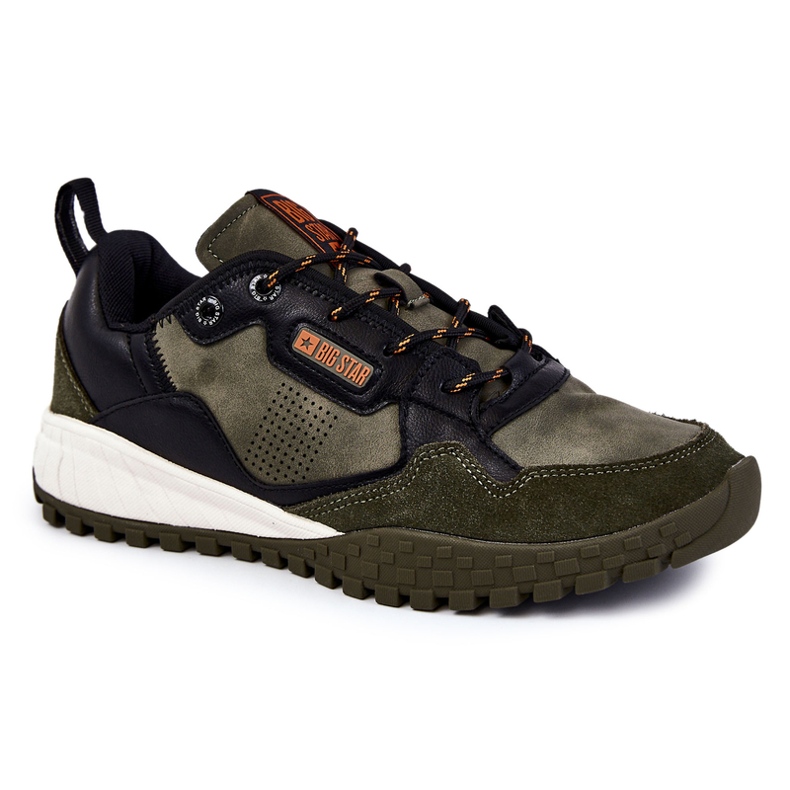 Tênis esportivo clássico masculino com memória espuma Big Star KK174272 verde preto