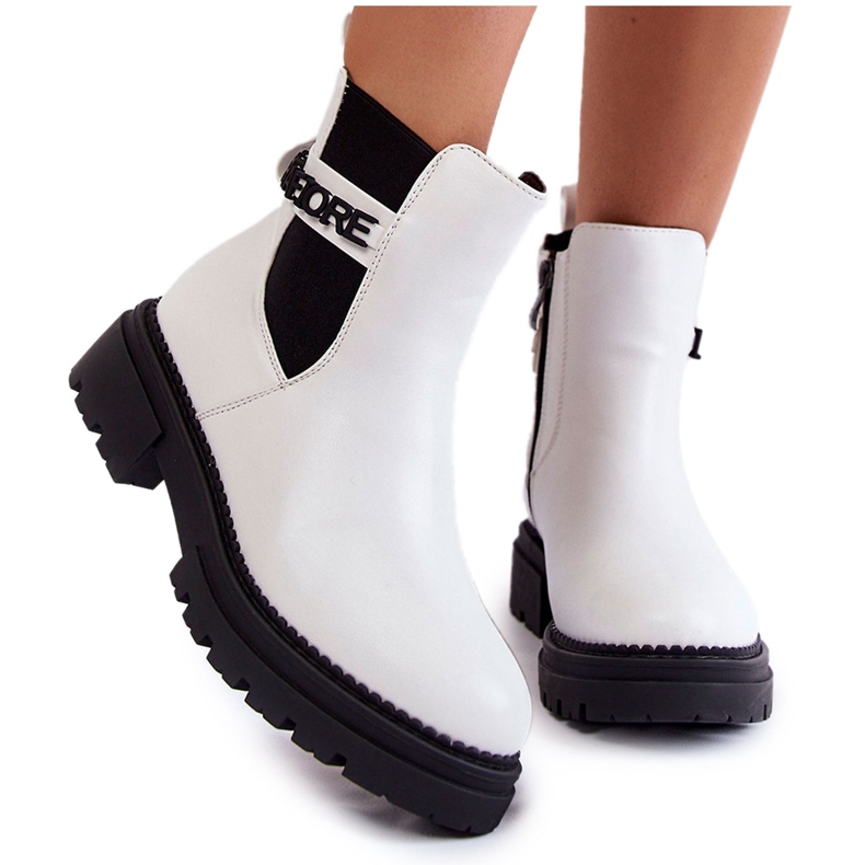 Botas Femininas La.Fi 250005W-PU Branco