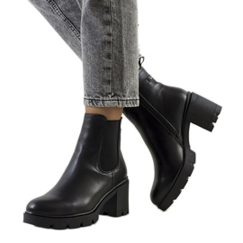 PA1 Bota de salto alto preta Selima. preto