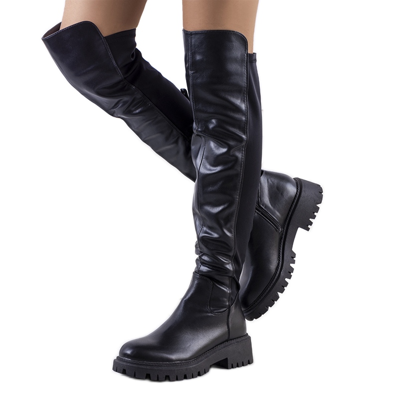 PA1 Botas pretas na plataforma Khadim preto