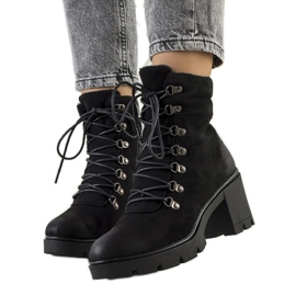 PA1 Botas pretas no poste Langesko preto PA1 Botas pretas no poste Langesko preto