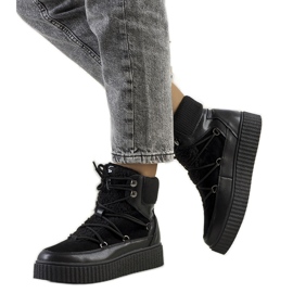 PA1 Botas de neve para mulher negra de Laursen preto PA1 Botas de neve para mulher negra de Laursen preto