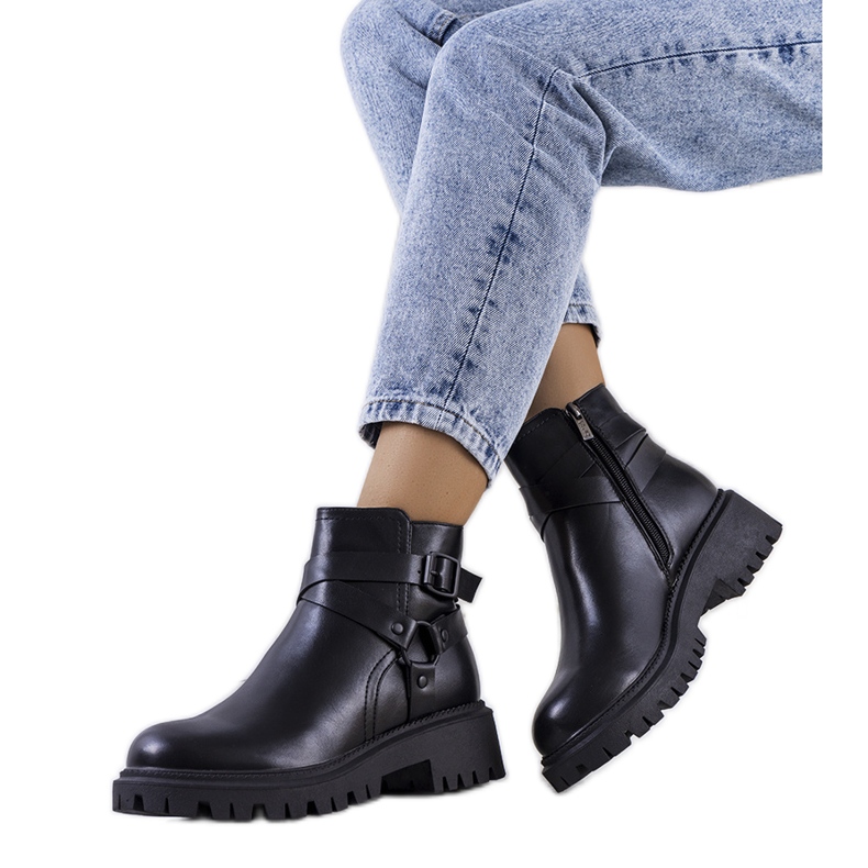 PA1 Botas de mulher pretas Meraz preto
