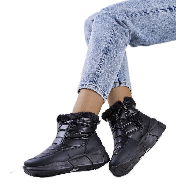 Botas de neve pretas da Lago preto