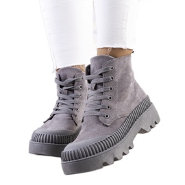 PA1 Tênis cinza Devost de camurça ecológica