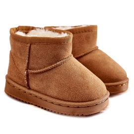 Botas de neve quentes para crianças Camel Gooby marrom
