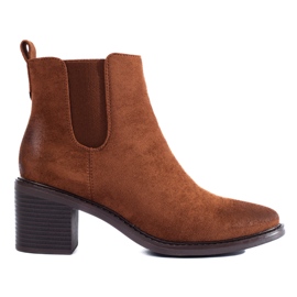 Botins femininos castanhos marrom