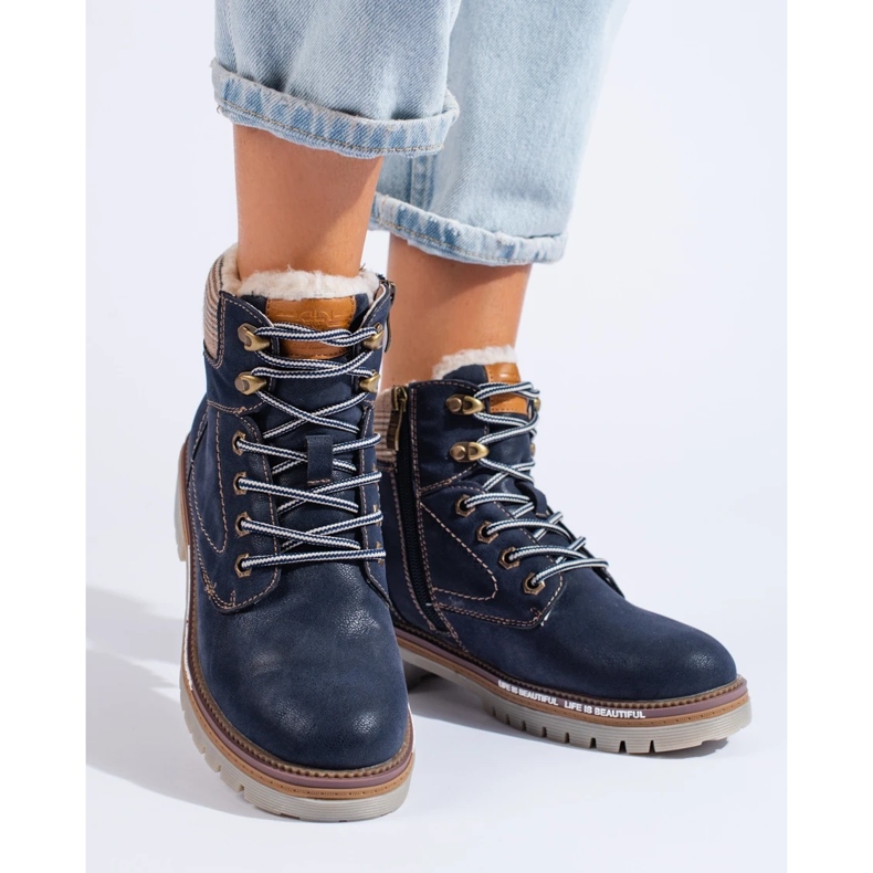 Botas femininas azul marinho