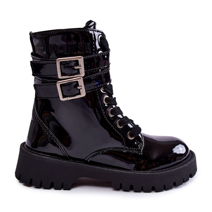 Botas infantis lacadas Big Star KK374131 Preto
