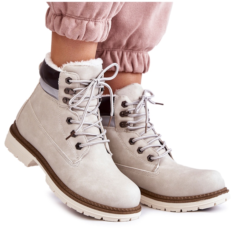 Botas quentes femininas cinza claro Lonne