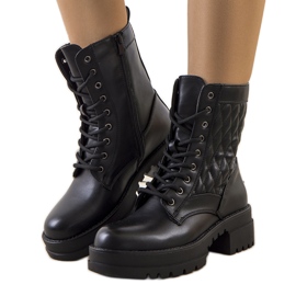 PA1 Botas de caminhada de mulher Mezza pretas preto