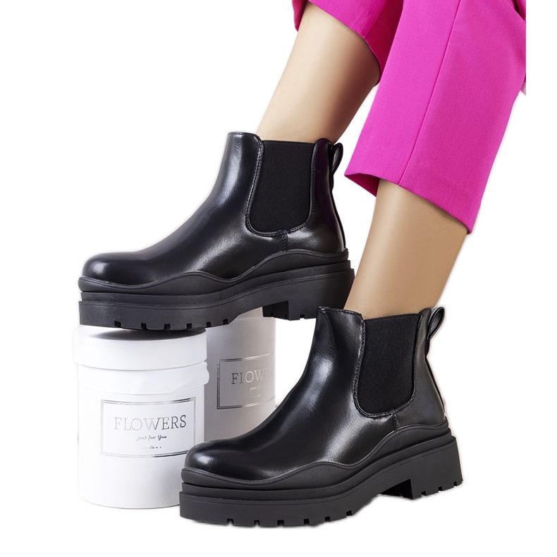 PA1 Botas pretas na plataforma Gaffney preto