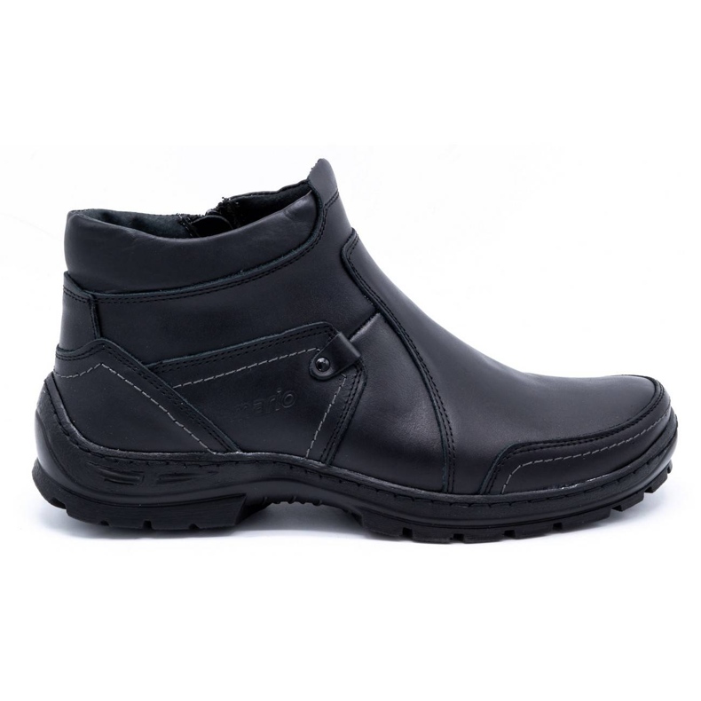 Olivier Botas masculinas de couro de inverno 352 MP pretas preto