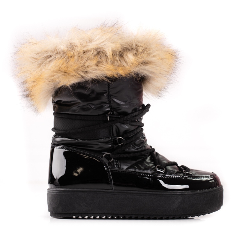 Botas de neve plataforma de mulher com pelo Shelovet preto