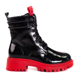 Trabalhadoras femininas Shelovet com sola vermelha preto