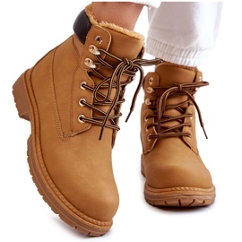Botas quentes femininas Camel Lonne marrom