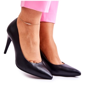 Sergio Leone Sapatilhas Clássicas de Couro Preto Magicamente 1396