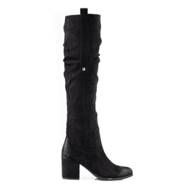 Botas Shelovet de mulher de camurça pretas preto