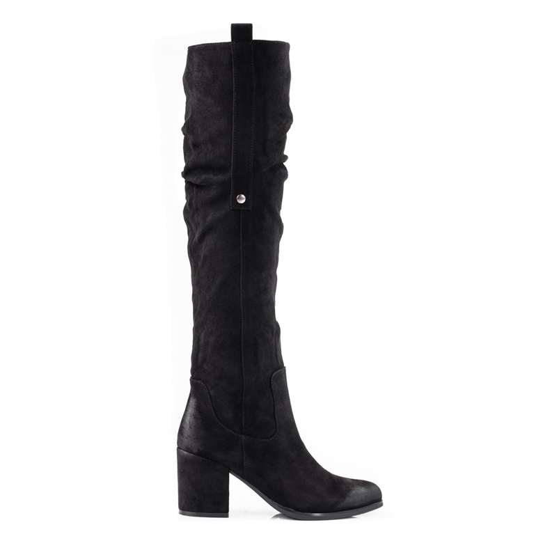 Botas Shelovet de mulher de camurça pretas preto