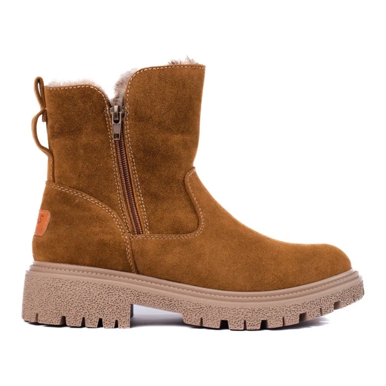 Botas isoladas femininas bege
