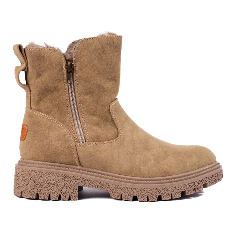 Botas isoladas femininas castanho