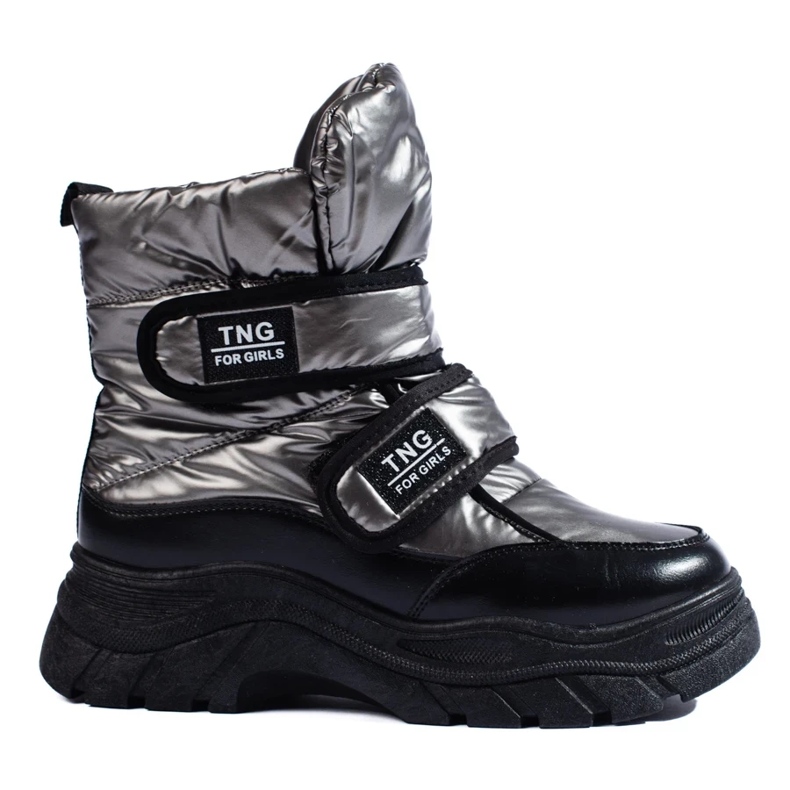 W. Potocki Botas de neve quentes para mulher Potocki cinza