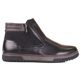 Botas masculinas altas com zíper Shelovet preto