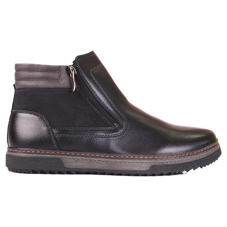 Botas masculinas altas com zíper Shelovet preto