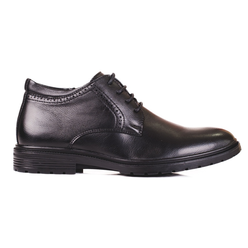 Sapatos masculinos feitos de couro ecológico Shelovet preto