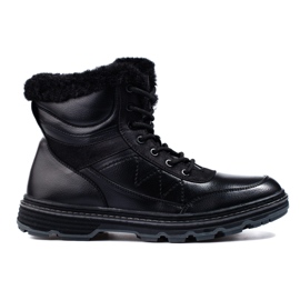 SHELOVET Botas de inverno masculinas isoladas com pele preto SHELOVET Botas de inverno masculinas isoladas com pele preto