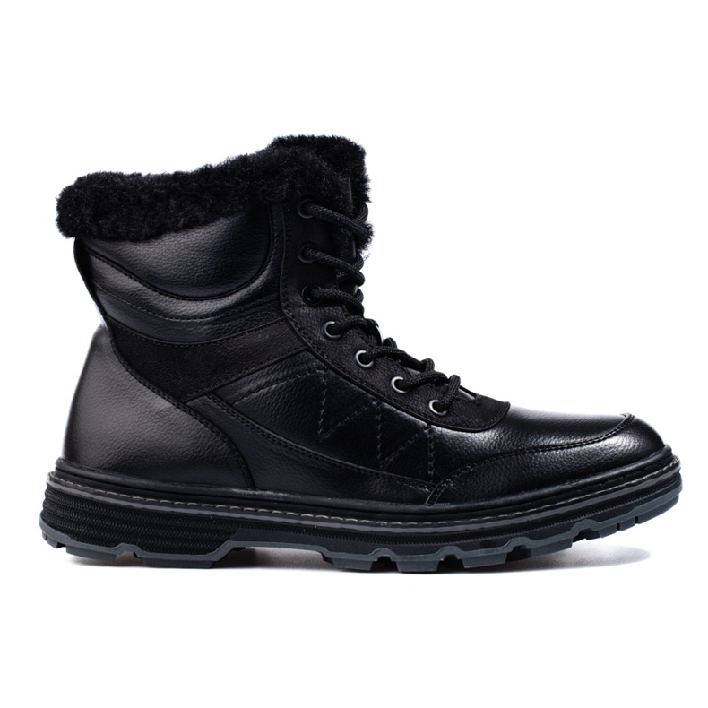 SHELOVET Botas de inverno masculinas isoladas com pele preto SHELOVET Botas de inverno masculinas isoladas com pele preto