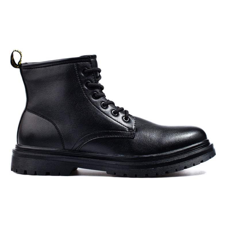 SHELOVET Botas de caminhada de couro eco pretas de homem preto