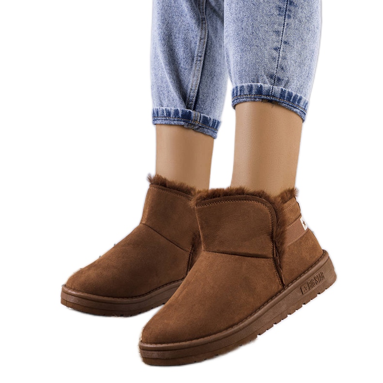 Big Star Botas de neve castanhas com pelo KK274620-802 castanho