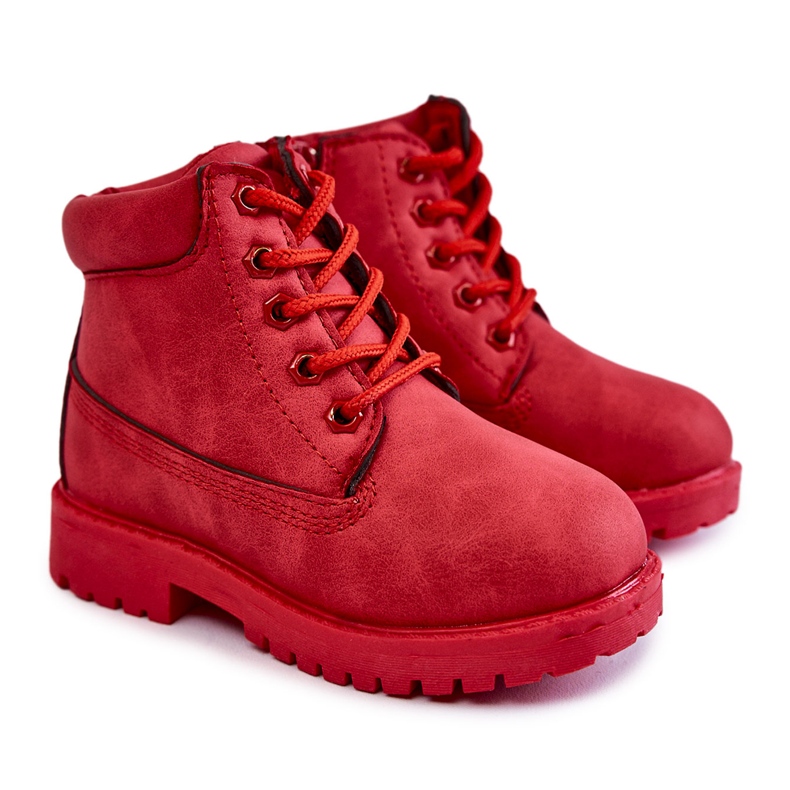 FR1 Botas Trappers infantis com zíperes Red Dexter vermelho